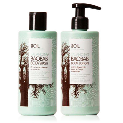 SOIL Baobab Body Wash and Body Lotion