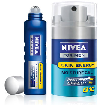 Nivea For Men Skin Energy eye roll-on and Moisture gel