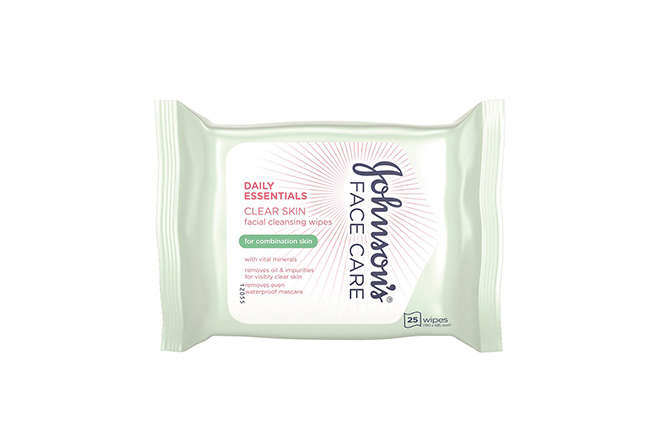 JOHNSON’S® Daily Essentials Clear Skin Facial Cleansing Wipes