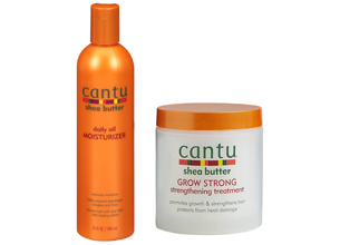 Cantu Grow Strong strengthening treatment and daily moisturiser