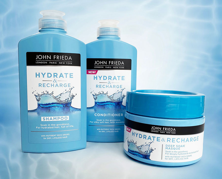 Win one of four John Frieda Hydrate & Recharge hampers 1