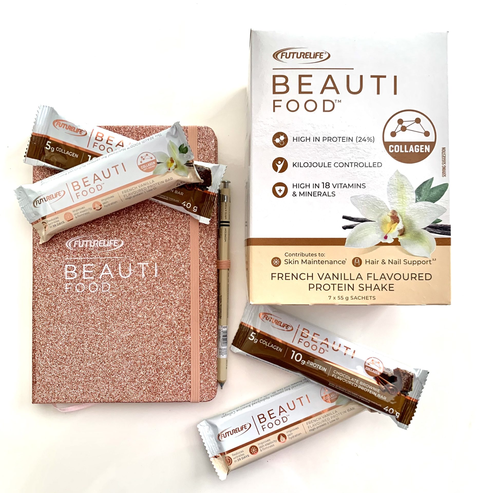 We review FUTURELIFE® BEAUTI FOOD™ Nutritional Shake and Protein Bars 2