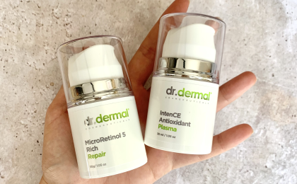 We review dr.dermal® MicroRetinol 5 Rich Repair and IntenCE Antioxidant Plasma 