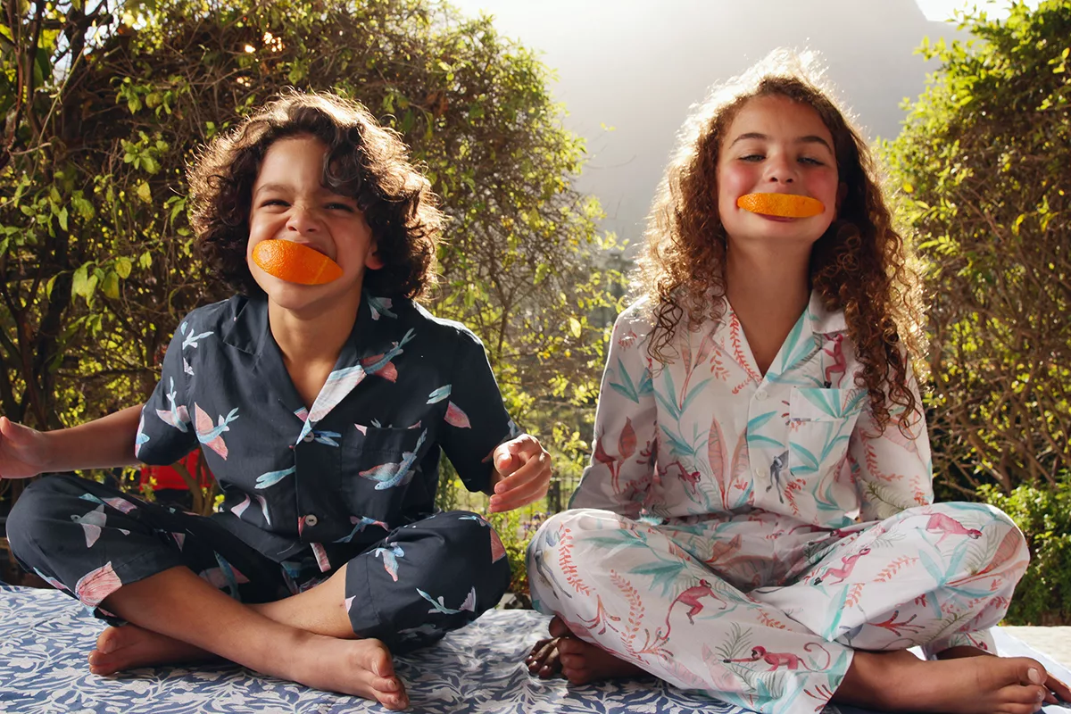 kids in woodstock laundry outfits