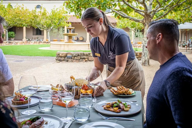 waitress serving at SALT restaurant