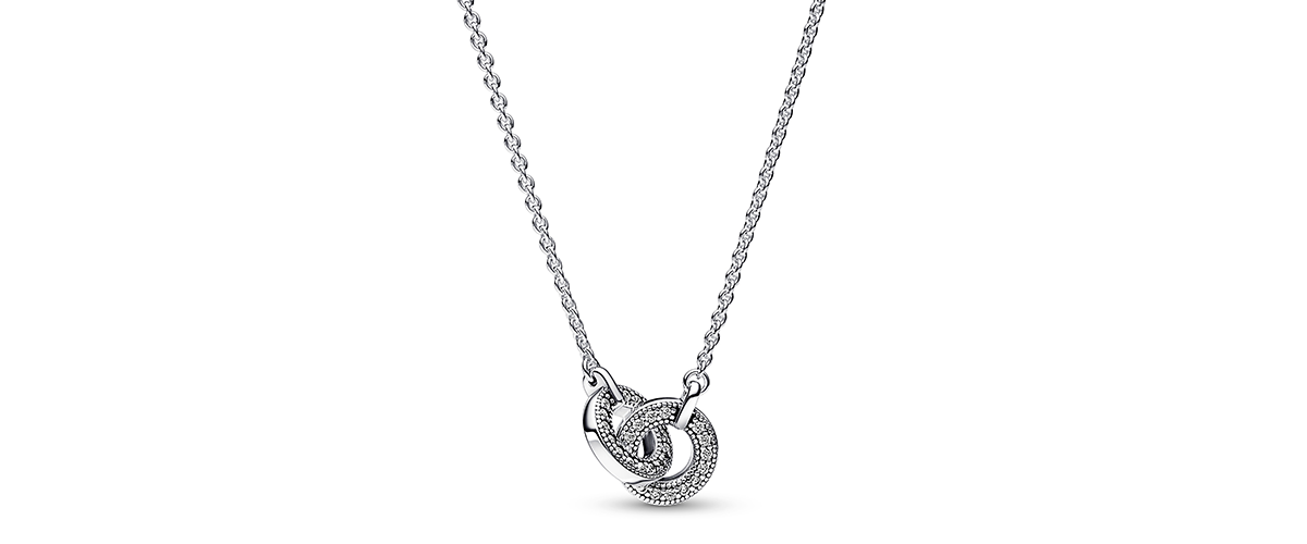 Pandora Signature Intertwined Pavé Pendant Necklace