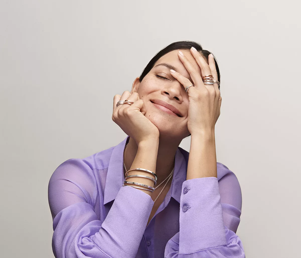 woman posing with Pandora's Signature Collection