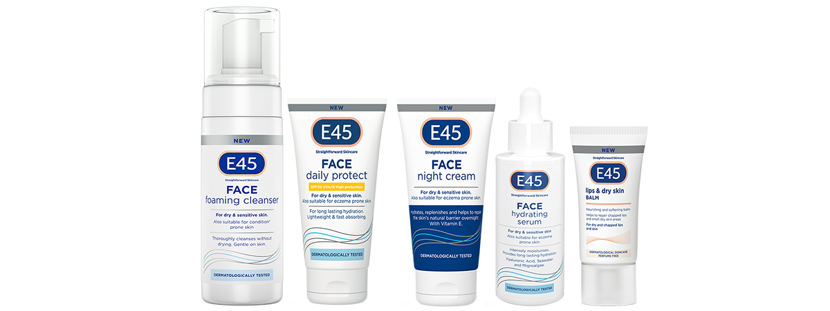 Top Ingredients for Healthy and Glowing Skin 7 various e45 skincare products
