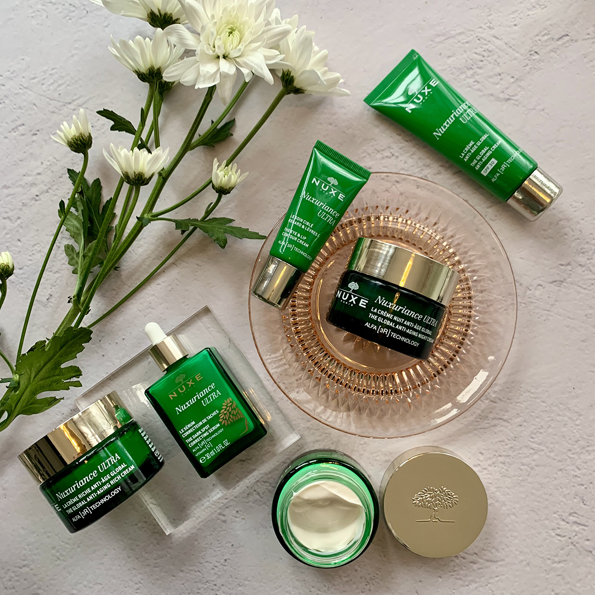 We review the much-talked-about NUXE Nuxuriance Ultra skincare range 1 flowers and NUXE Nuxuriance Ultra skincare range