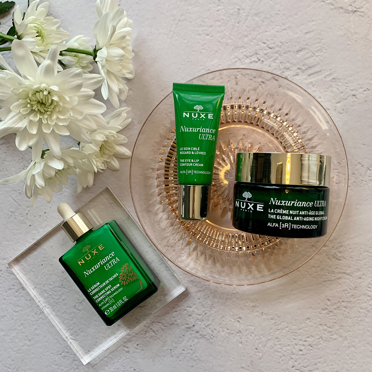 We review the much-talked-about NUXE Nuxuriance Ultra skincare range 4 flowers and NUXE Nuxuriance Ultra skincare range