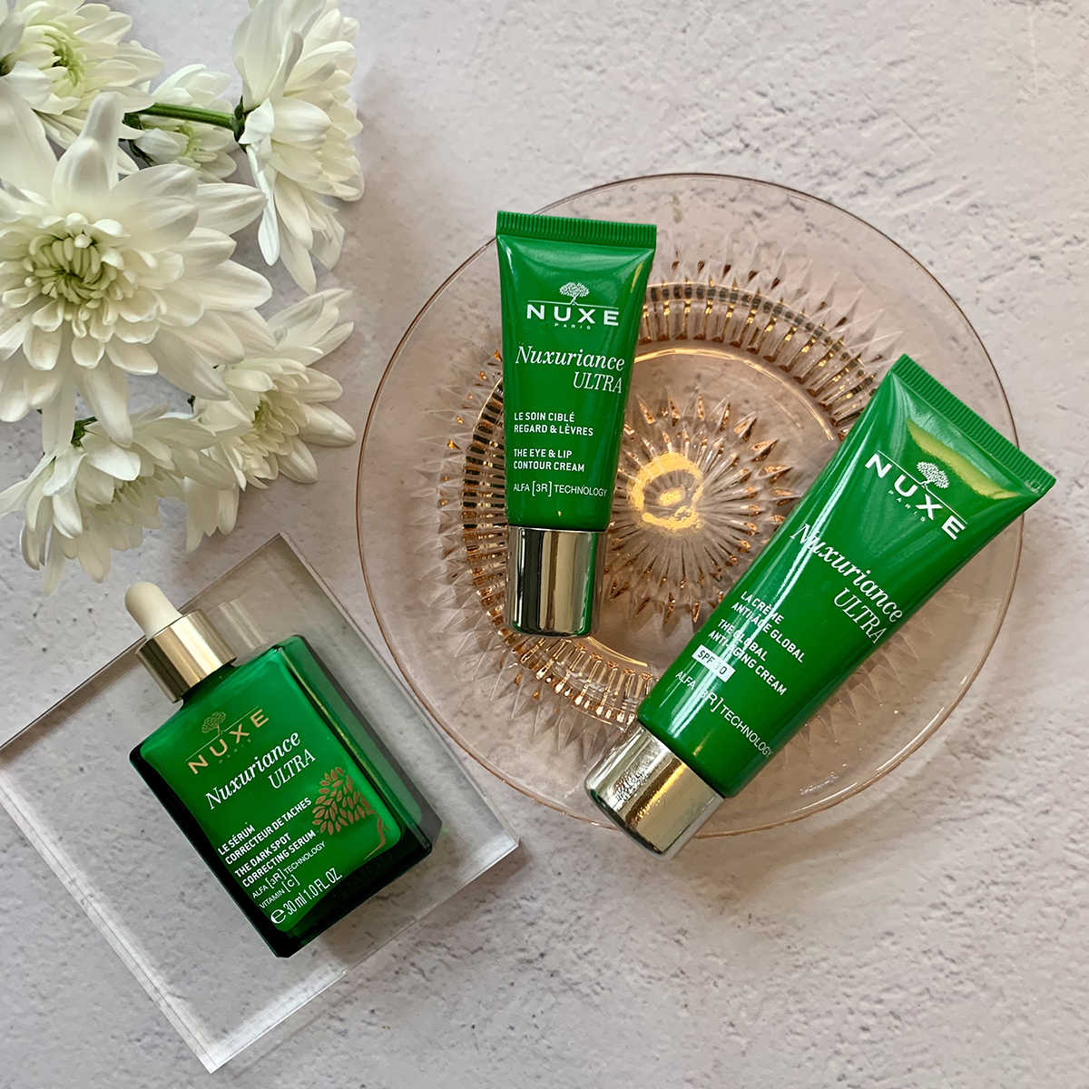 We review the much-talked-about NUXE Nuxuriance Ultra skincare range 3 flowers and NUXE Nuxuriance Ultra skincare range
