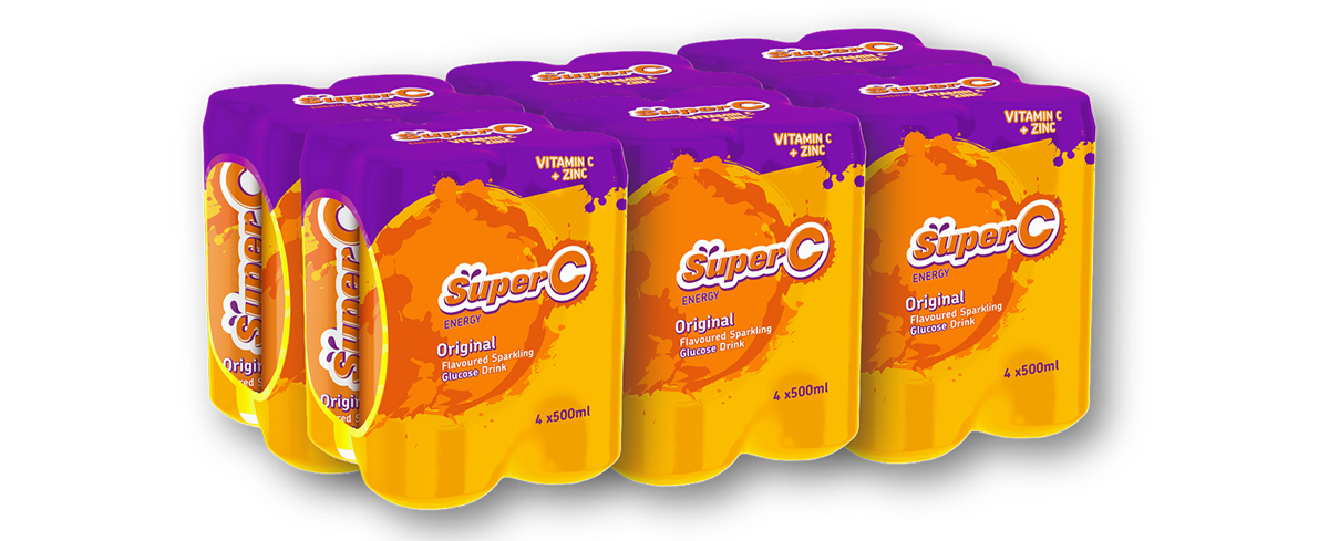 super c energy drink cans