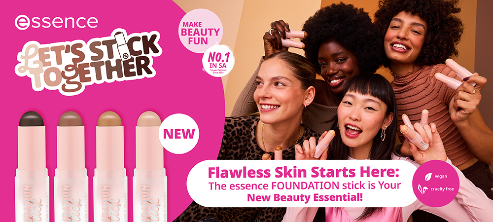 WIN: Flawless Skin Starts Here: The essence FOUNDATION stick is Your New Beauty Essential! 1 girls showcasing essence beauty products