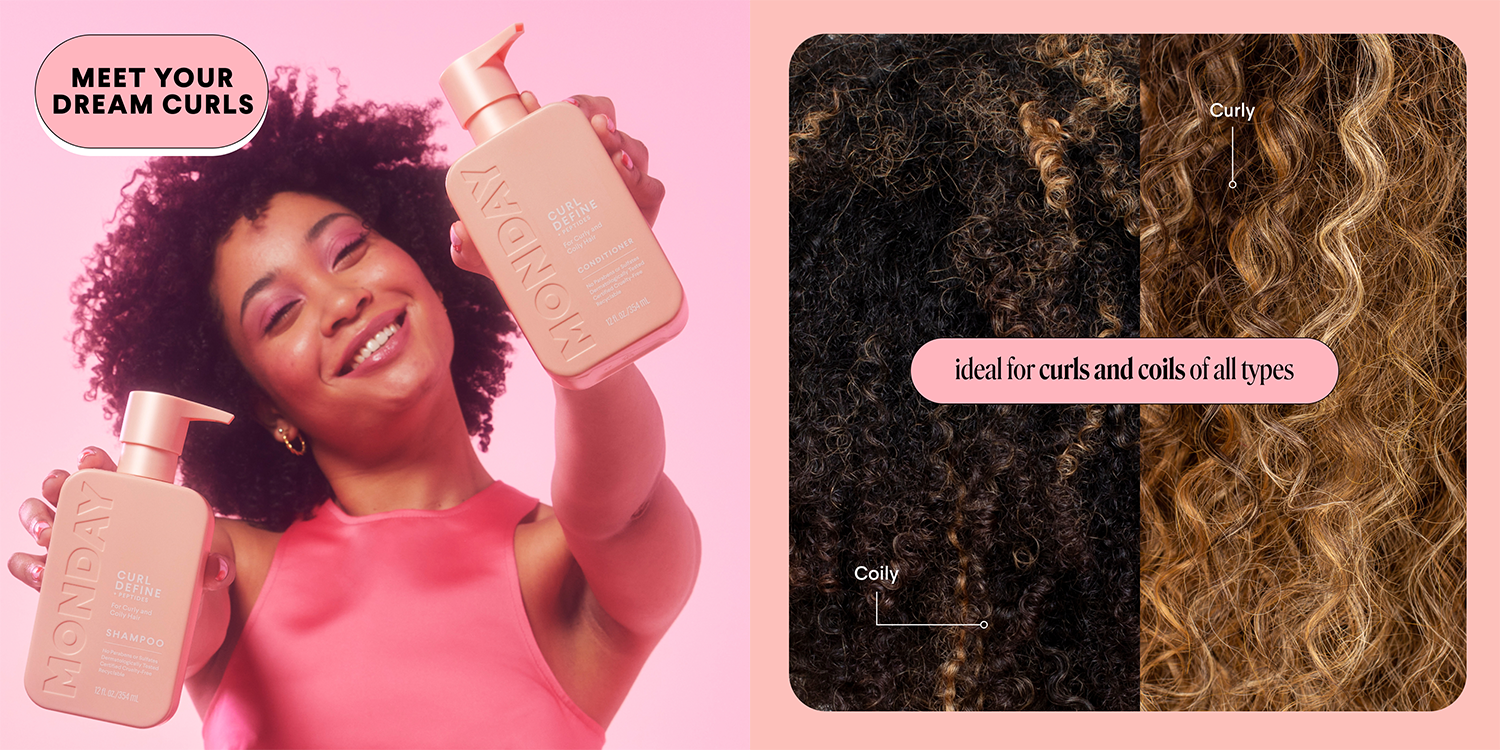 The Secret to Better Curl Days: MONDAY Haircare’s NEW Curl Define Range 4 Monday haircare informational promo