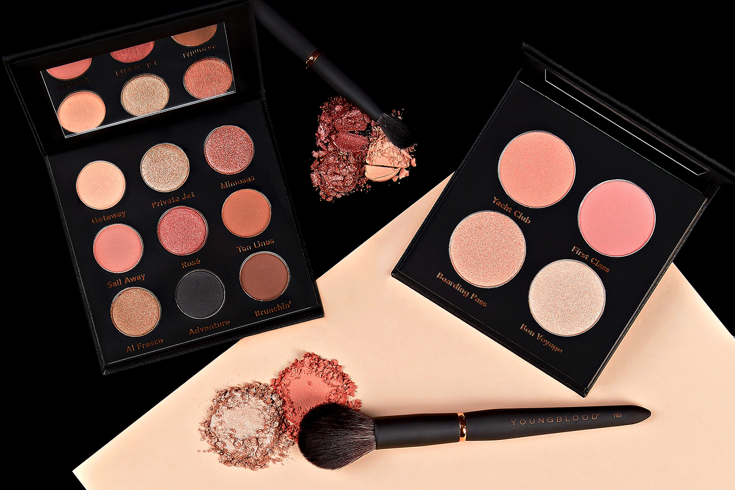 youngblood makeup in shades of pink