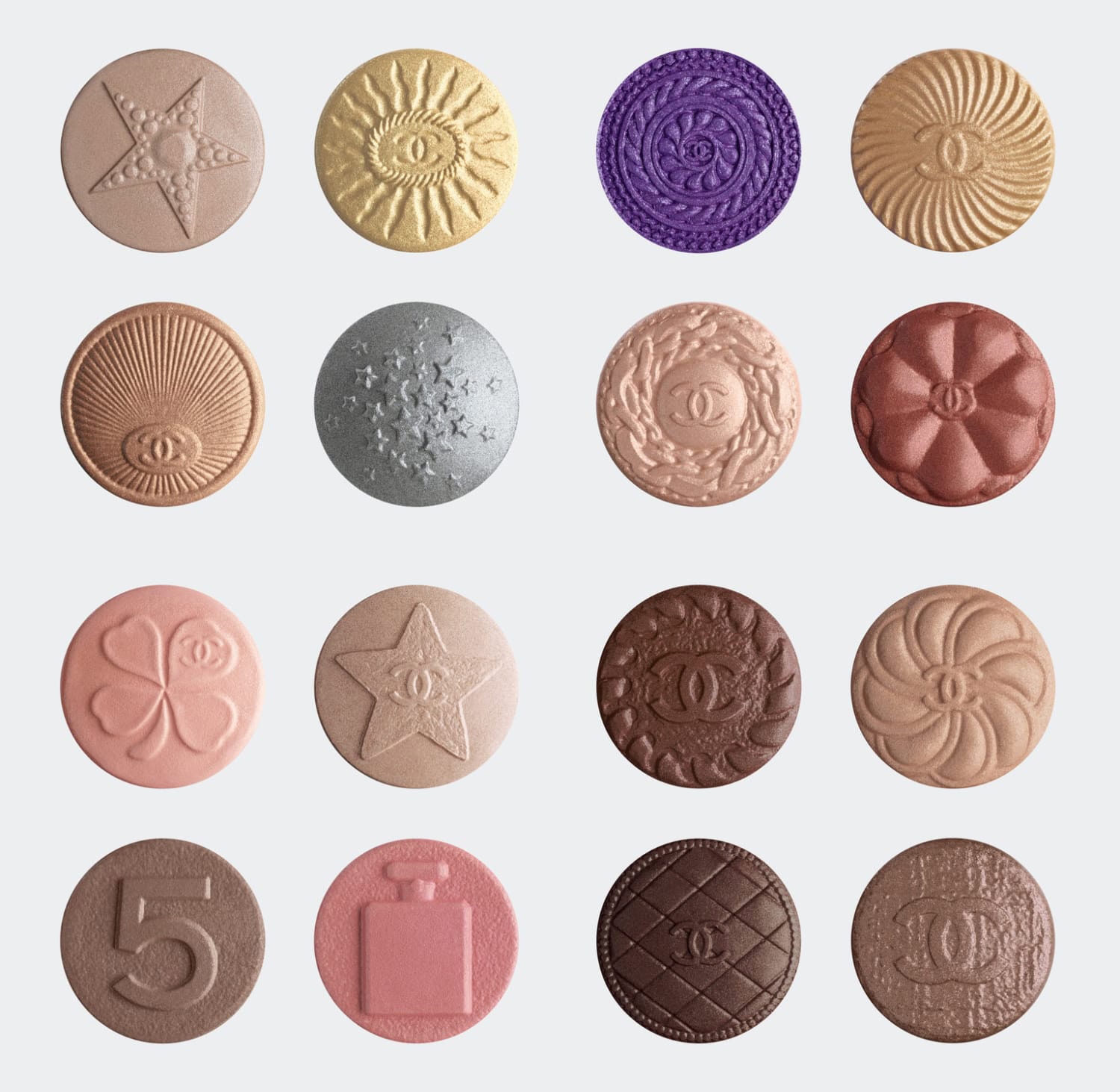 Colorful Chanel eyeshadow palette swatches