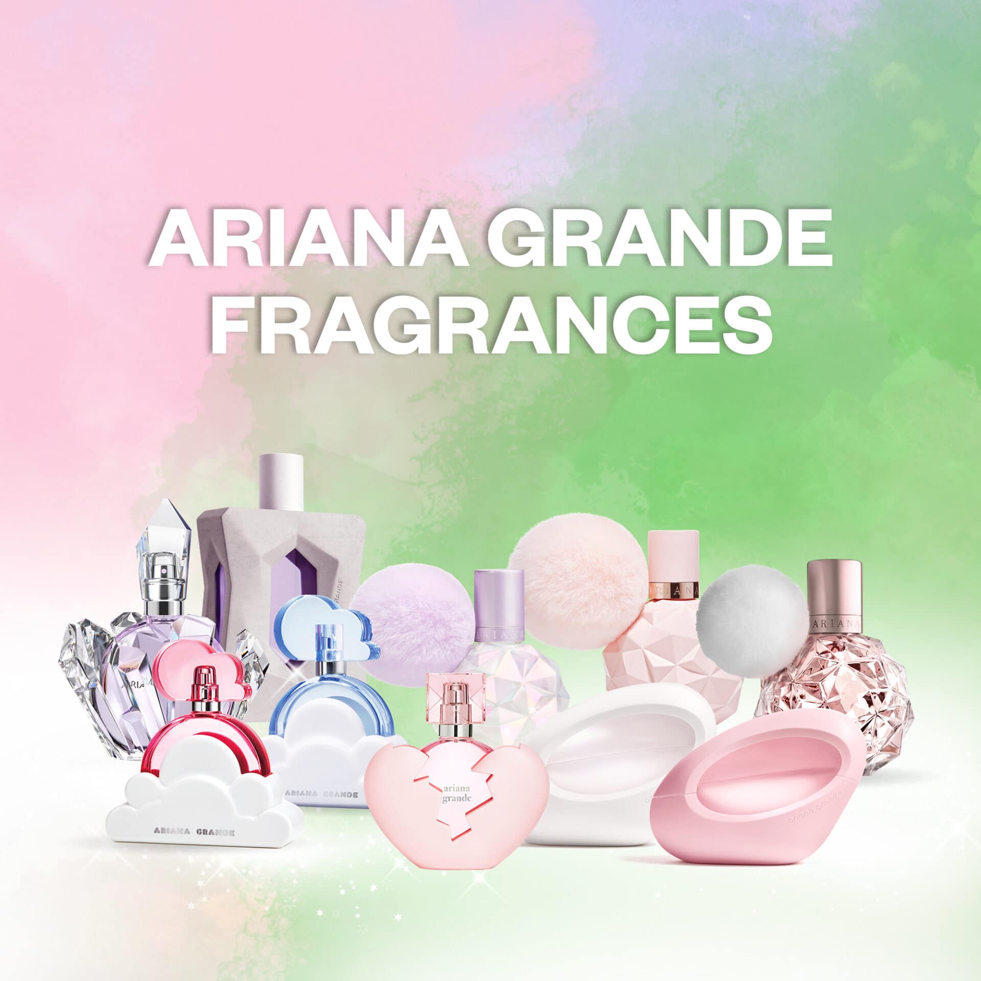 A selection of Ariana Grande fragrances