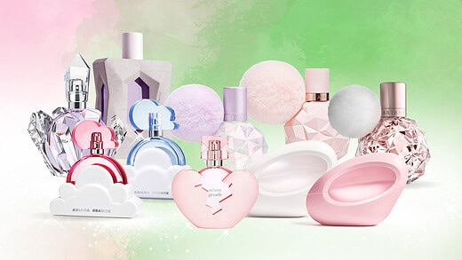 A selection of Ariana Grande fragrances