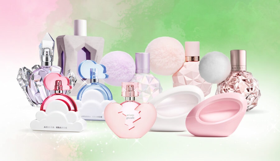 A selection of Ariana Grande fragrances