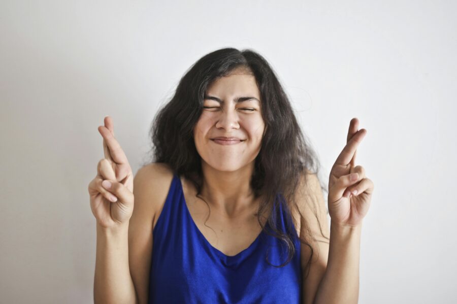 happy woman competition winner
