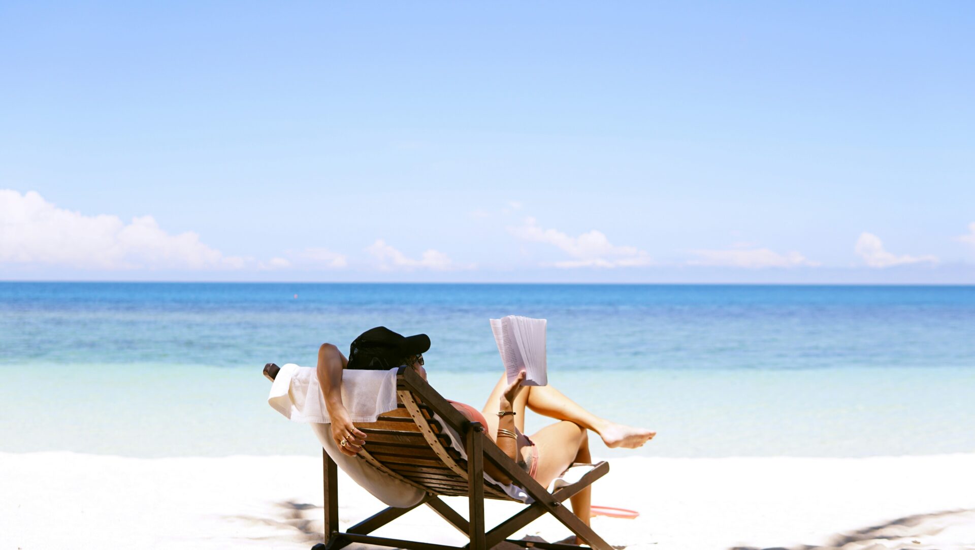 woman relaxing on the beach