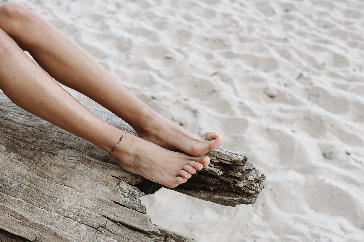 woman's legs in natural surrounding