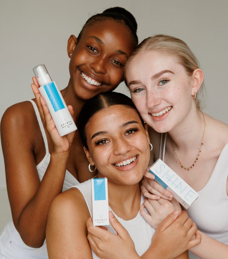 Teen girls with Upenya skincare