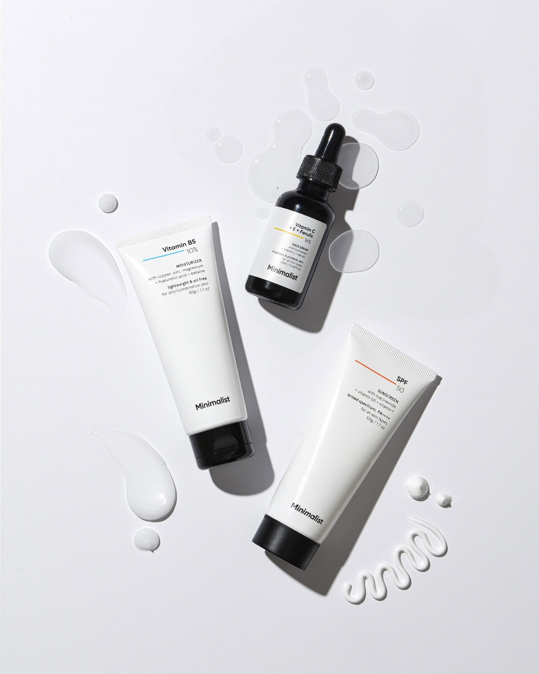 Minimalist skincare products