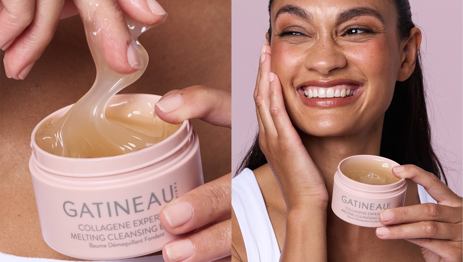 model using gatineau collagene expert cleansing balm