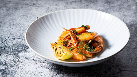 Prawns served at Luuma by Pavel