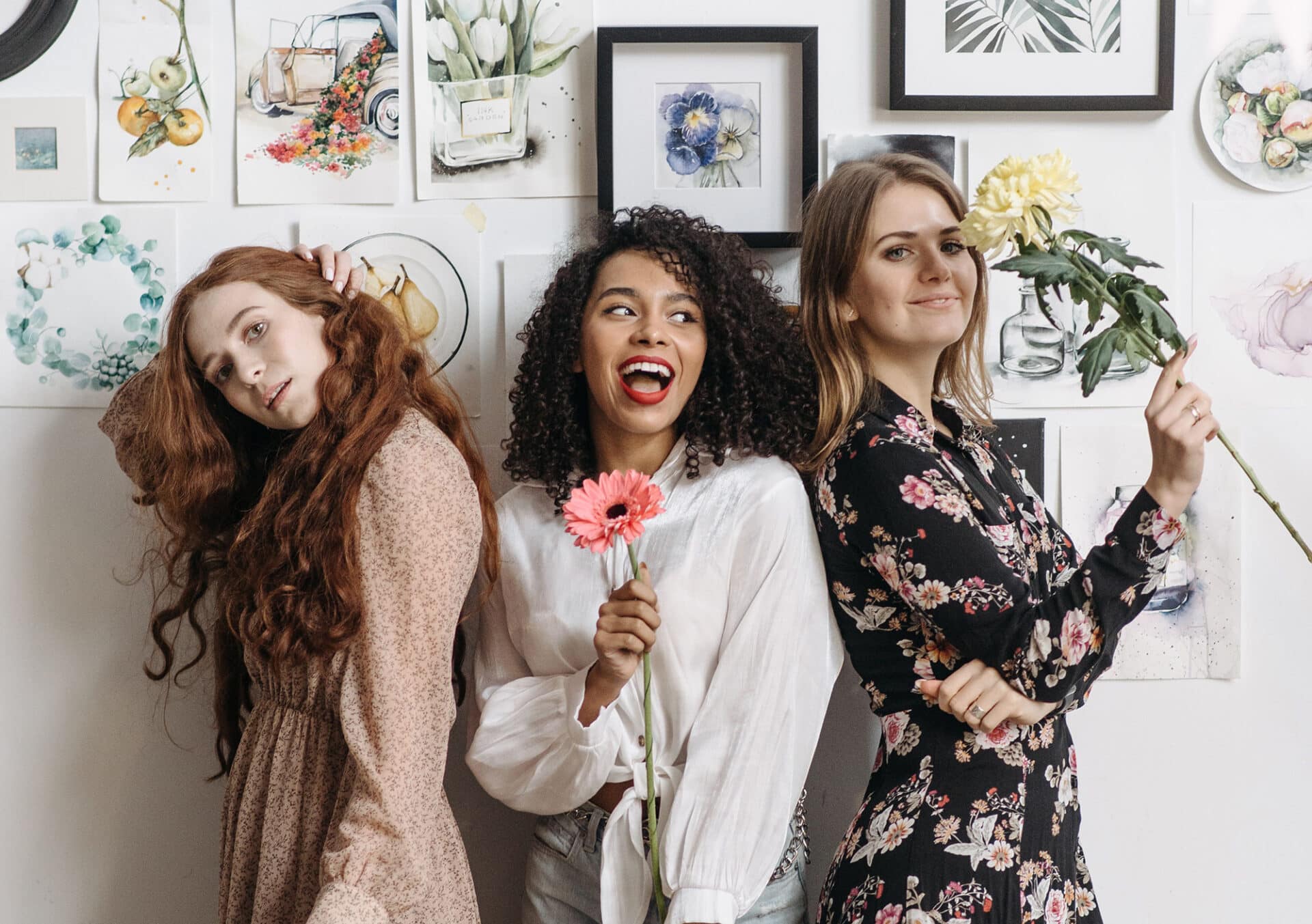 three women celebrating being winners