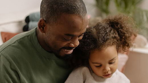dad and daughter on father's day