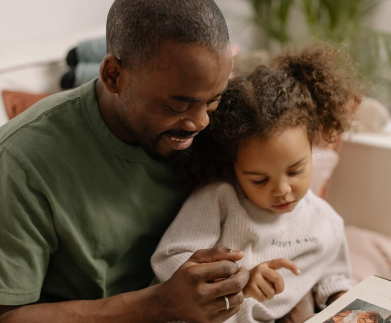 dad and daughter on father's day