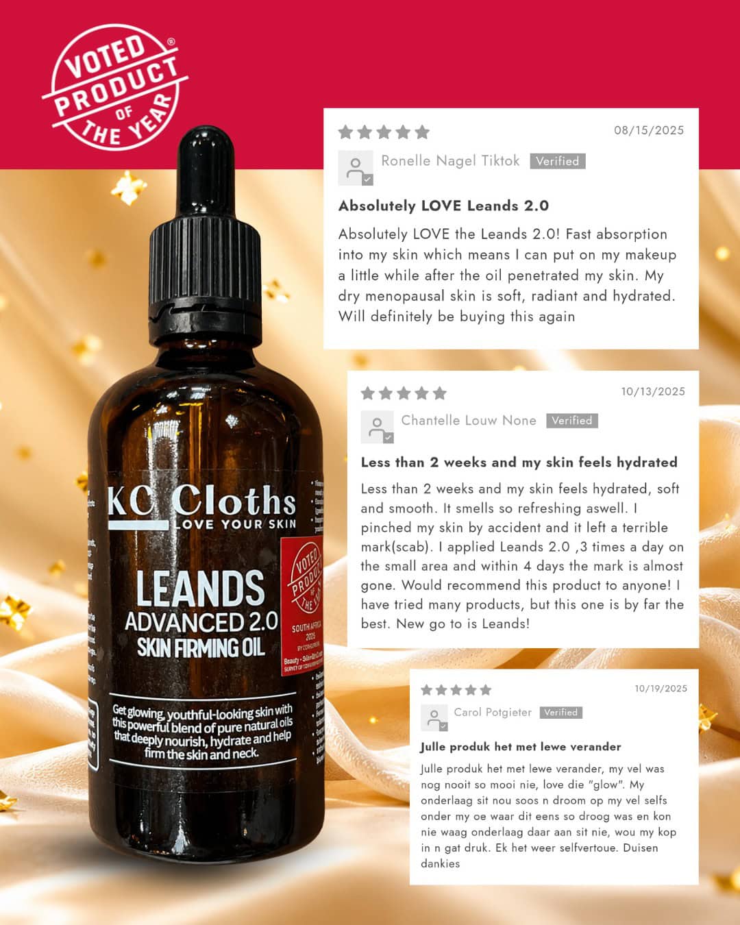 KC Cloths skin firming oil
