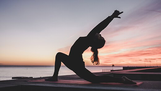 woman exercising outside