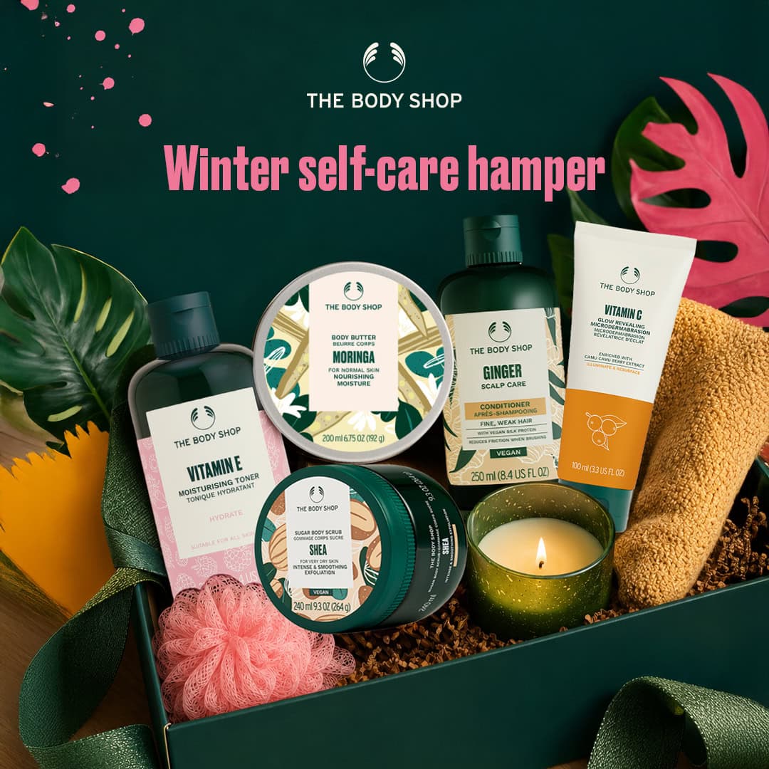 The Body Shop self-care hamper